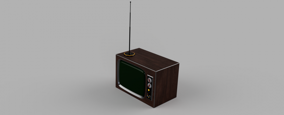 复古电视机3D模型0