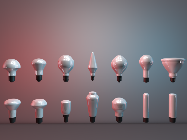 各种形状的灯泡3D模型0