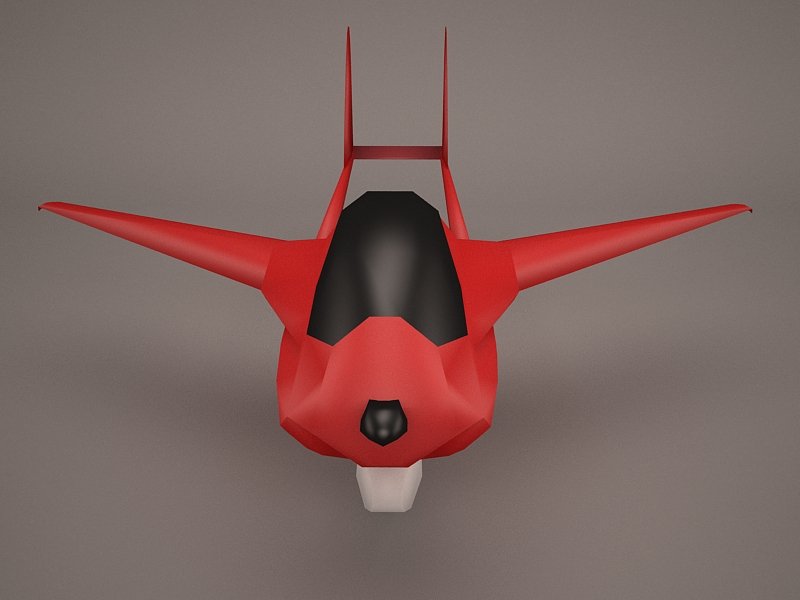 小型红色飞机3d模型0