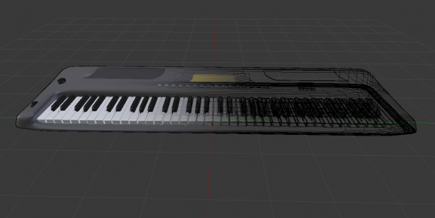 简易电钢琴3D模型2