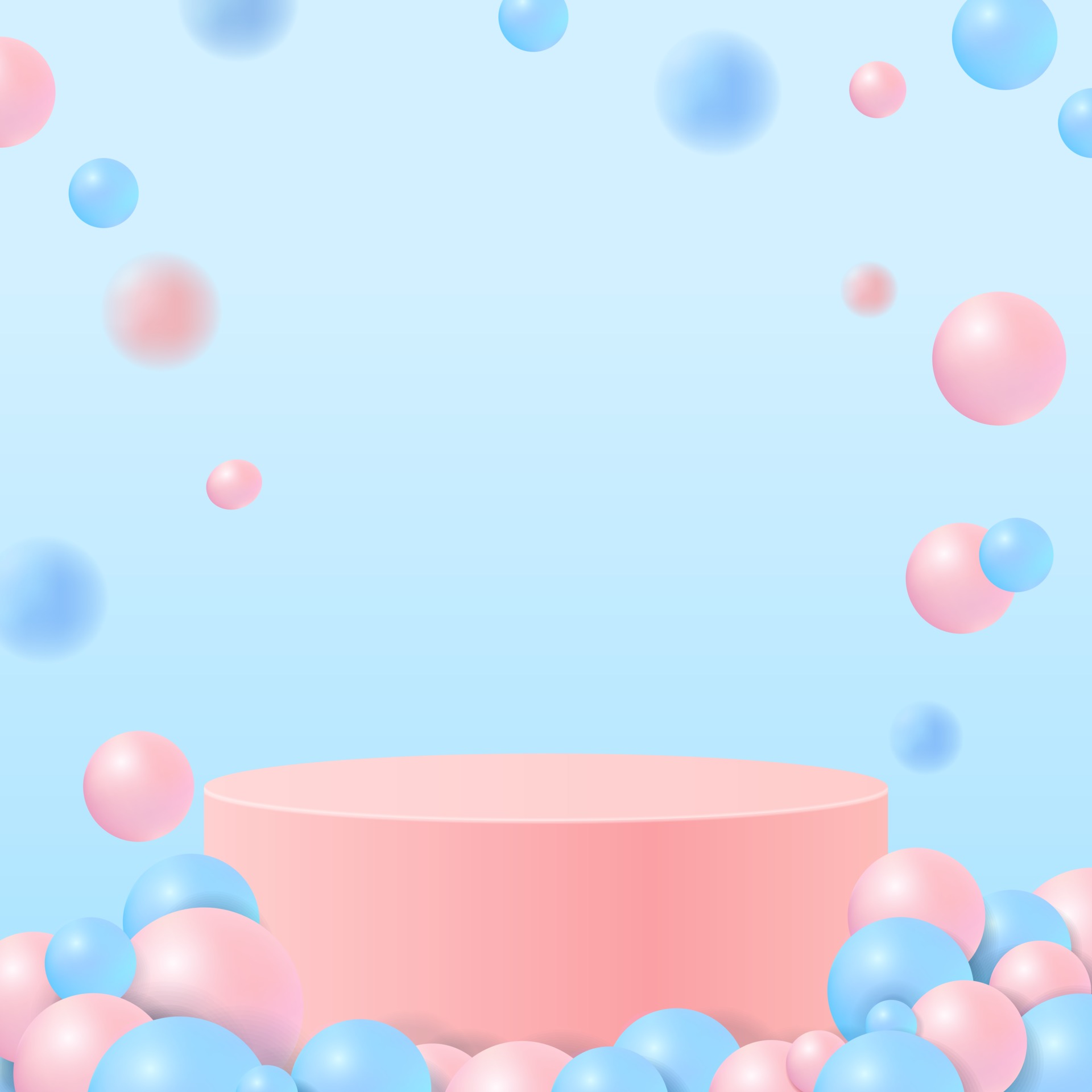 粉蓝几何形式场景插图0