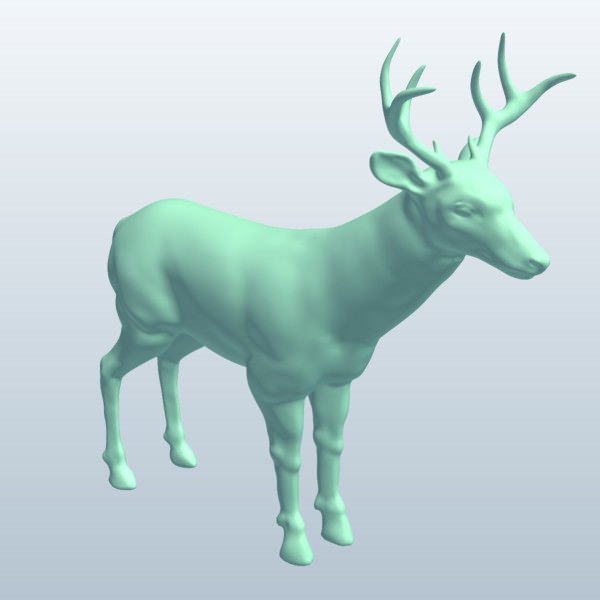 普通小鹿3D模型0