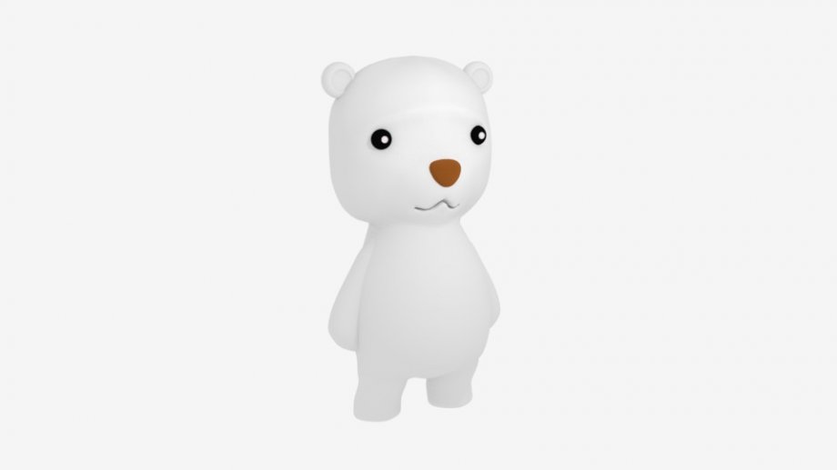 卡通白熊3D模型0
