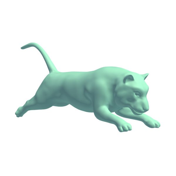 奔跑的老虎3D模型0