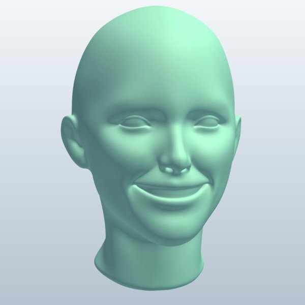 人体微笑头部3D模型0