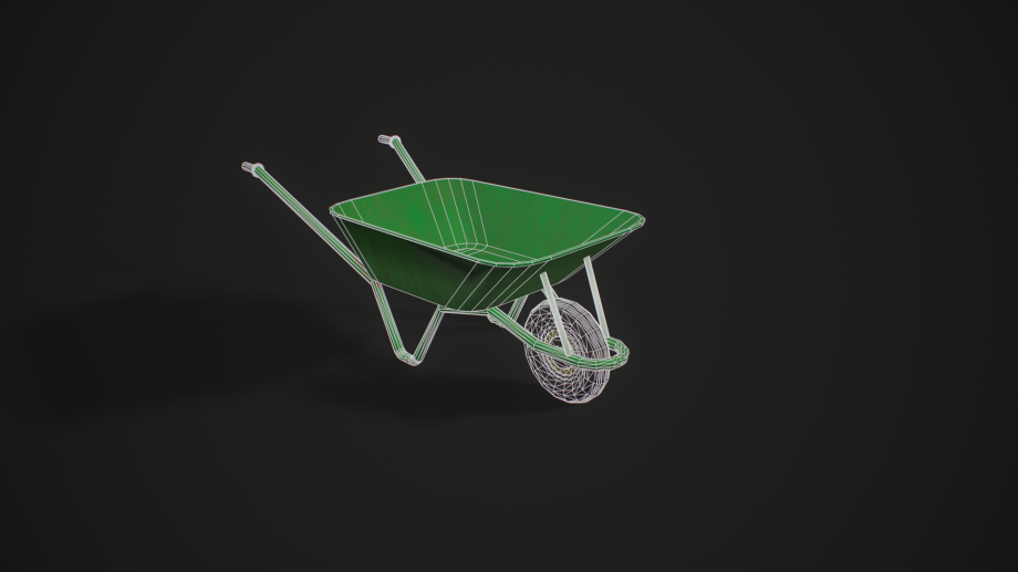 绿色独轮车3D模型1
