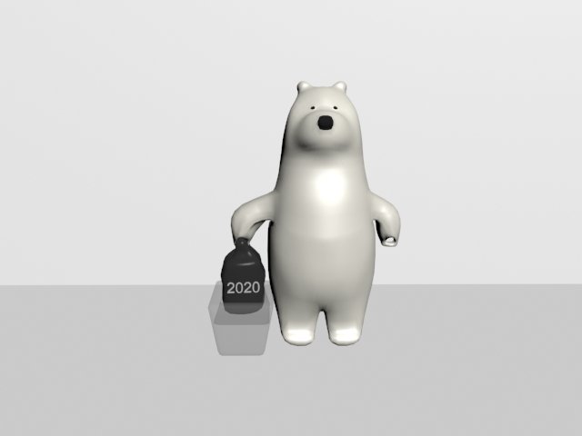 卡通北极熊3D模型0