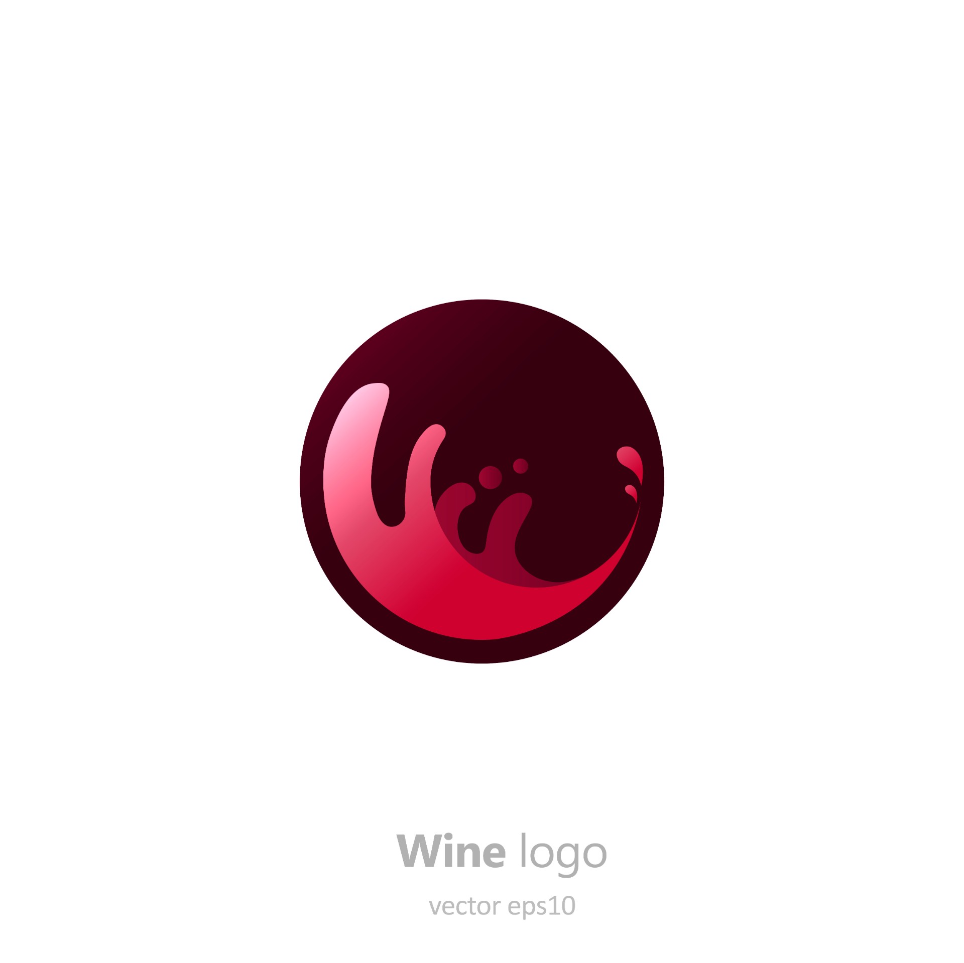 抽象的红酒Logo矢量图0