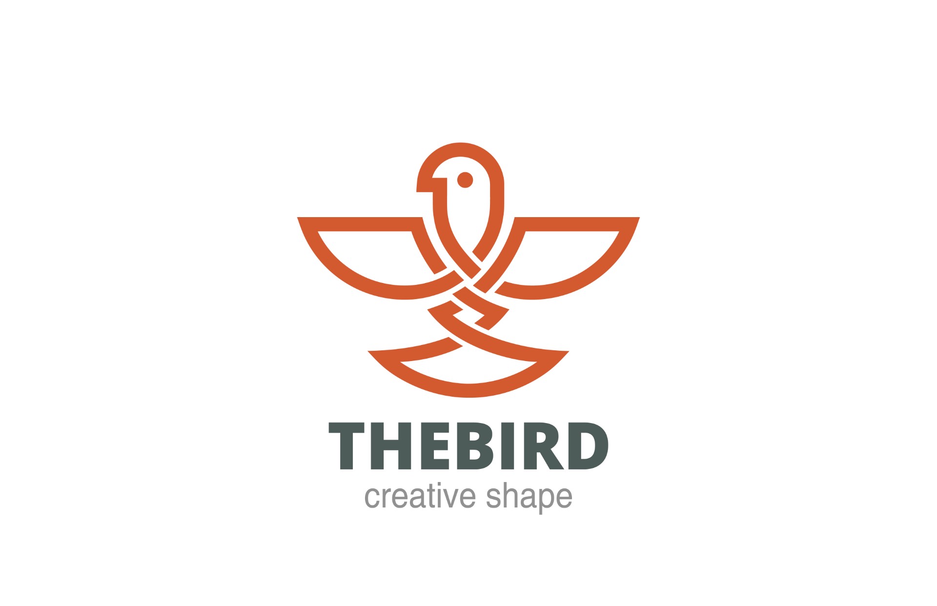抽象鸟Logo矢量图0