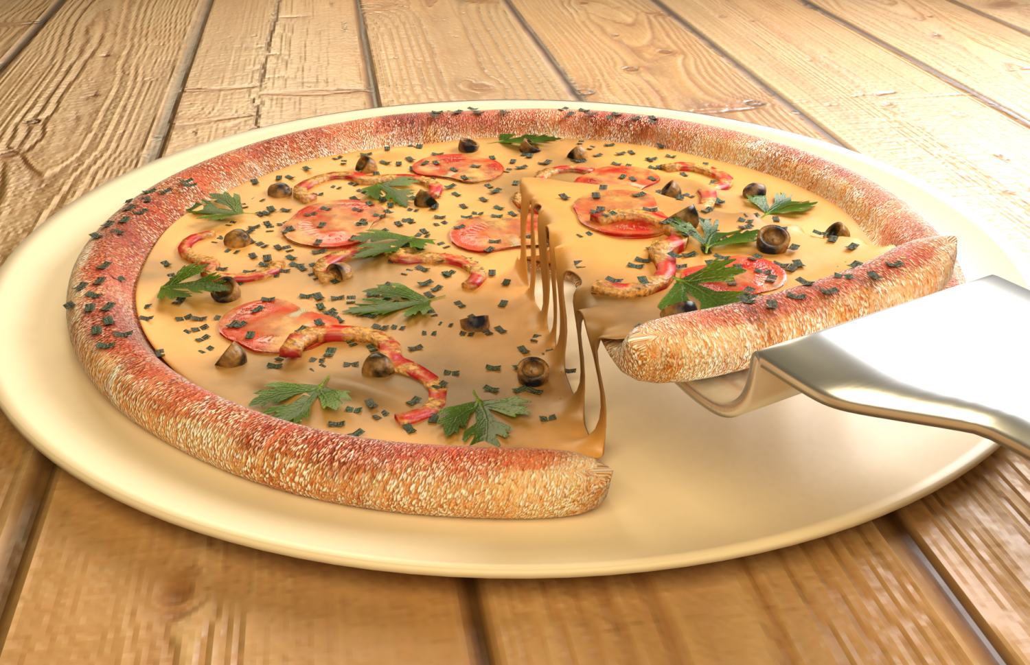 披萨3d模型3