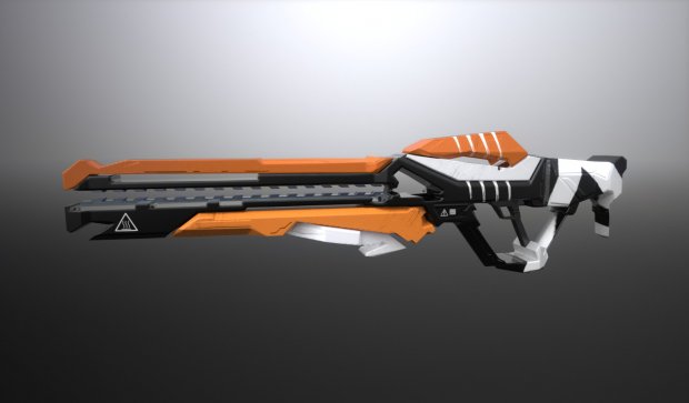 科幻机械枪3D模型1