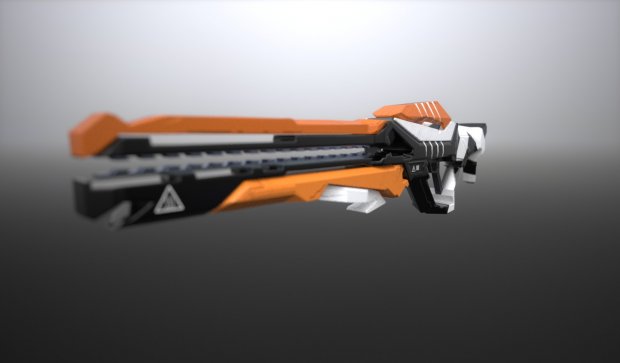 科幻机械枪3D模型0
