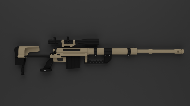 m200狙击步枪3D模型3