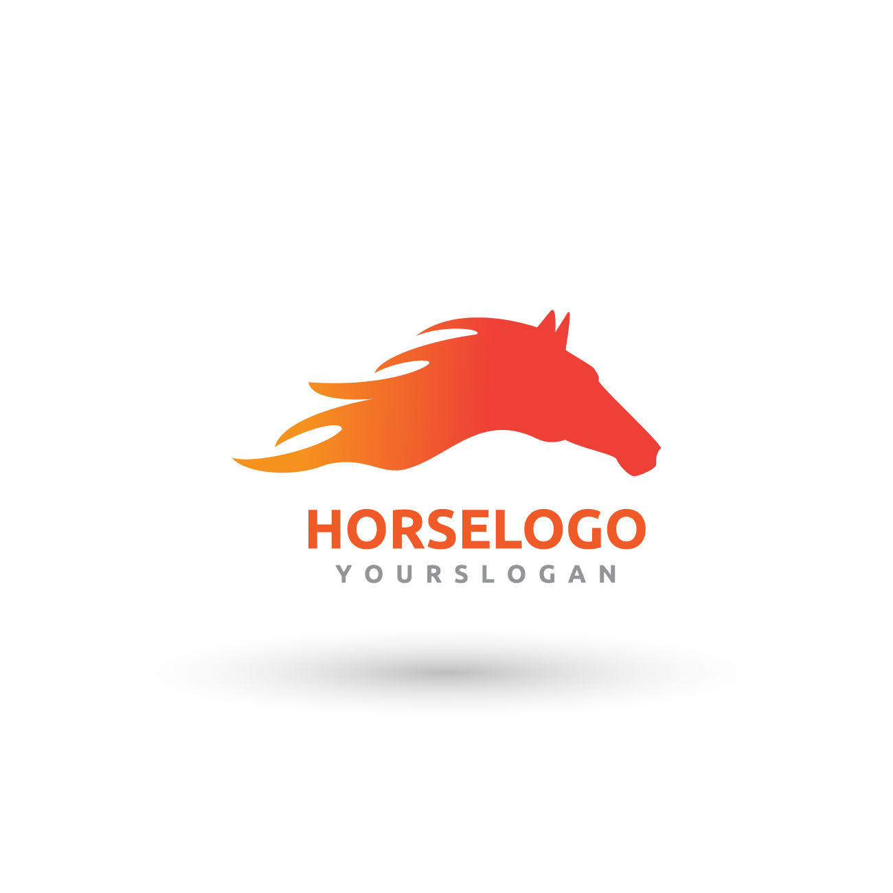 马头像Logo矢量图0