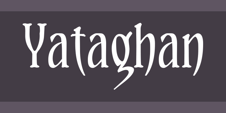 yataghan花式字体2