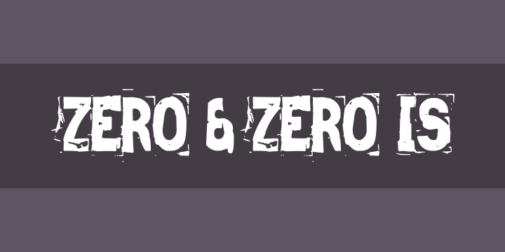 ZERO像素字体0