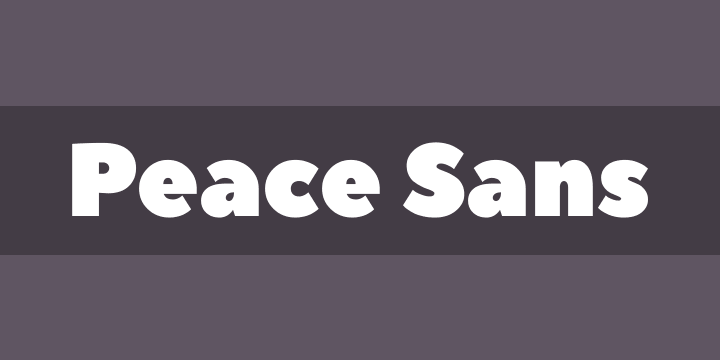 peacesans粗体字体2