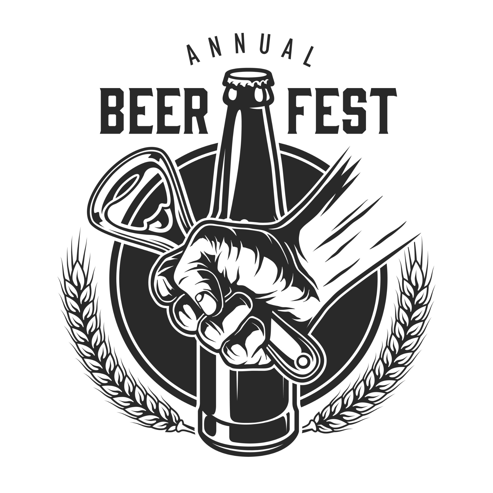 老式啤酒Logo矢量图0