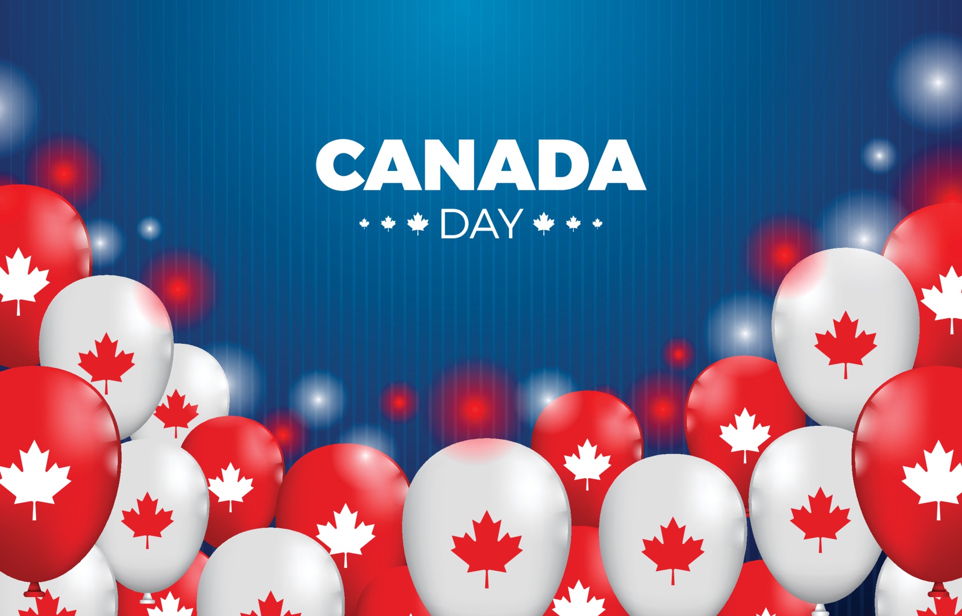 加拿大日气球背景插图0
