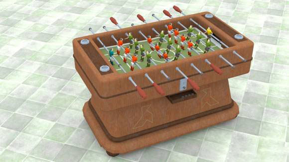 桌上足球3D模型0