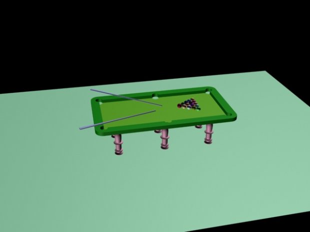 台球桌3D模型0