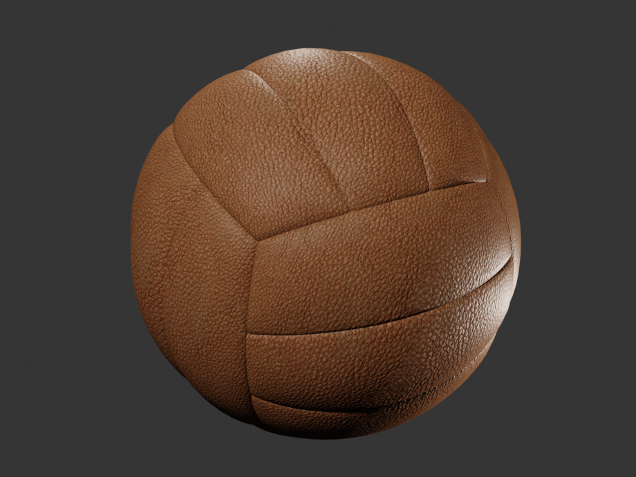 皮革排球3D模型0