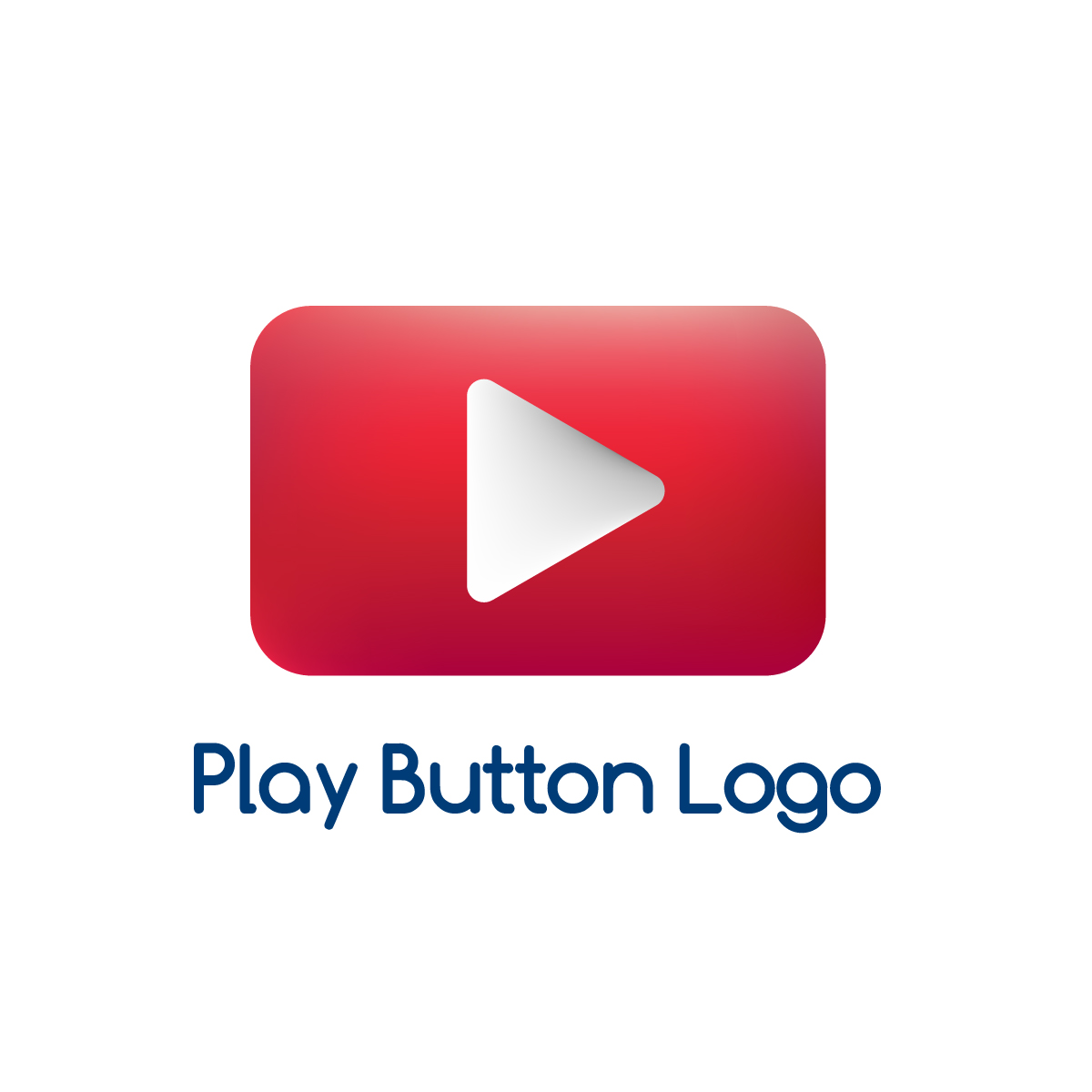 红色播放视频标志Logo矢量图0