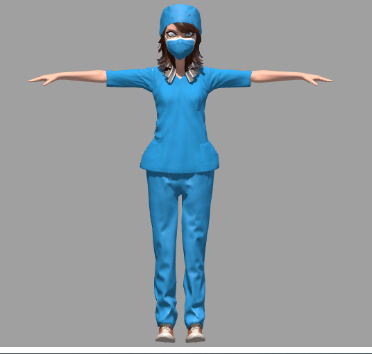 蓝色衣服的护士姐姐1