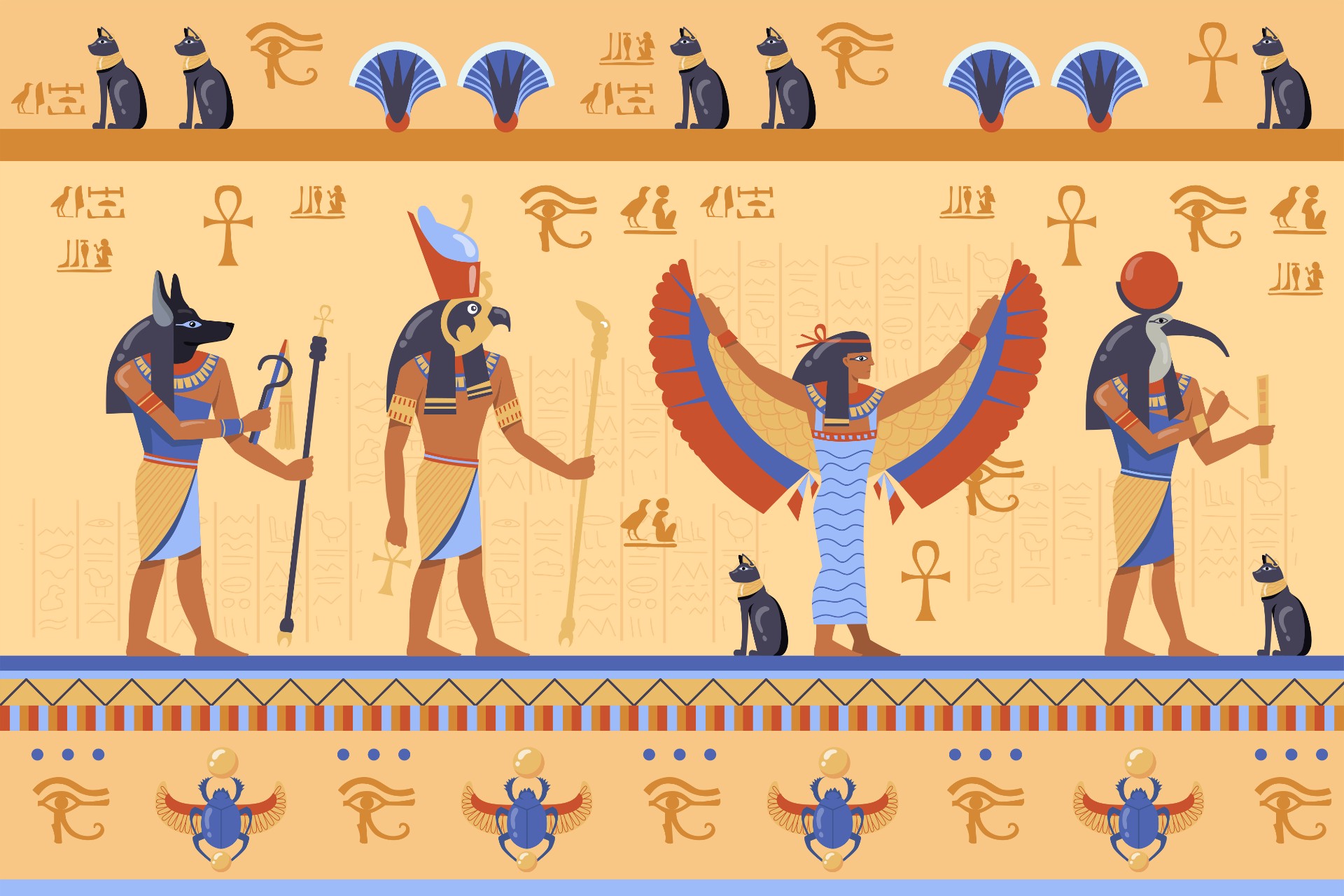 埃及神秘壁画插图0