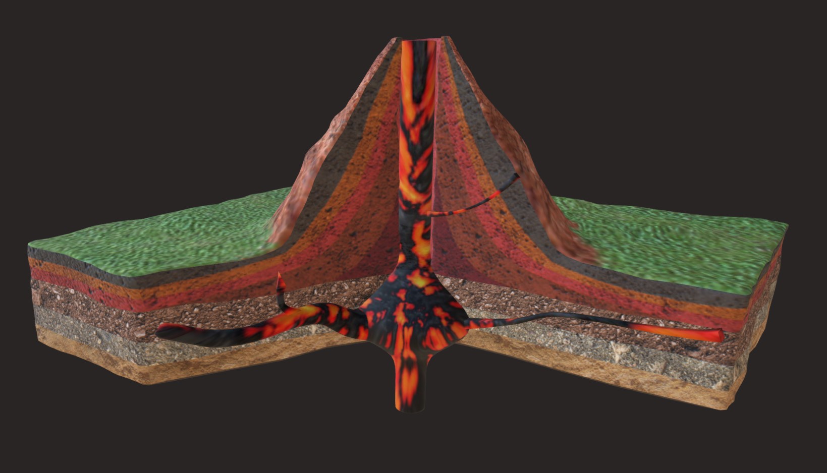 火山剖面3d模型0