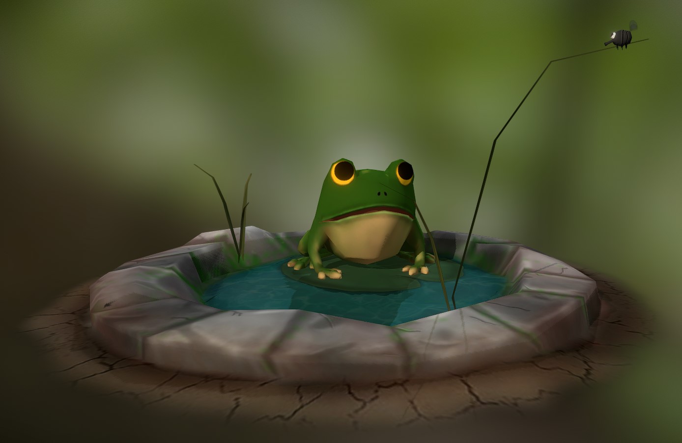 小池塘里的青蛙模型0