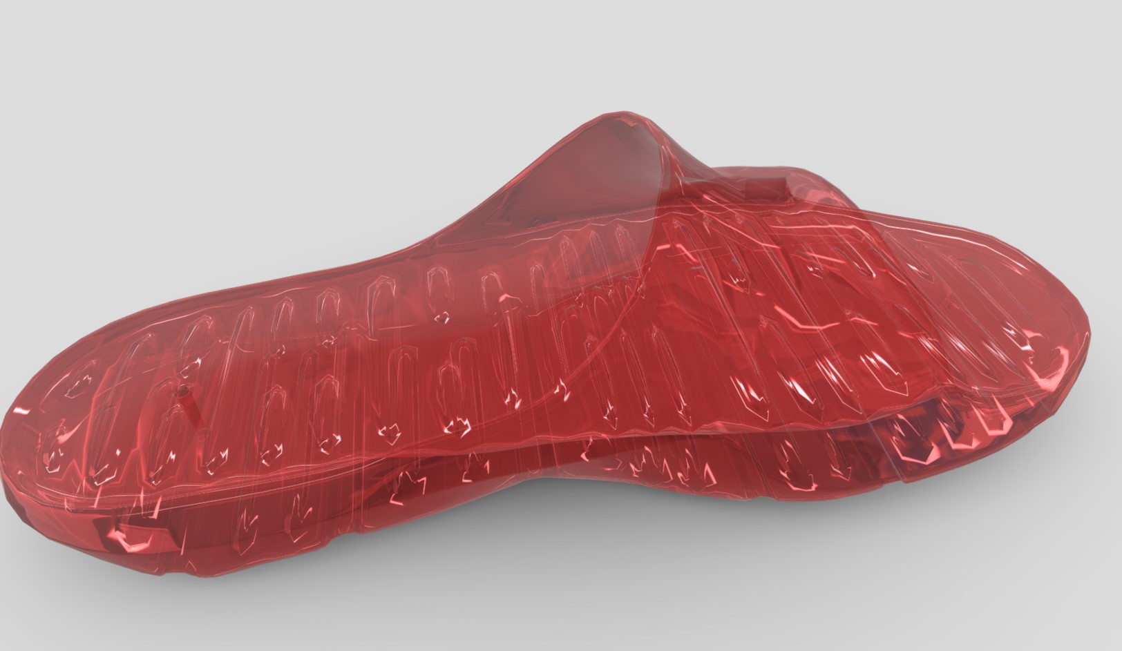 红色塑料拖鞋模型1