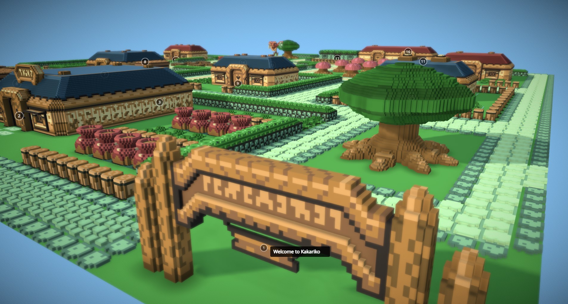 游戏村庄模型1