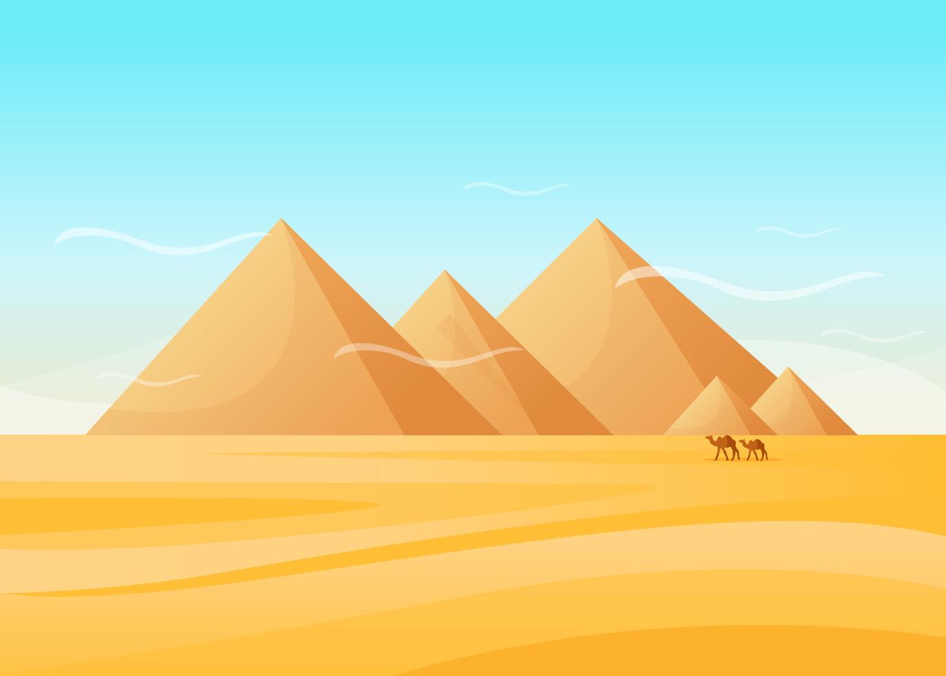 埃及金字塔与沙漠插图0