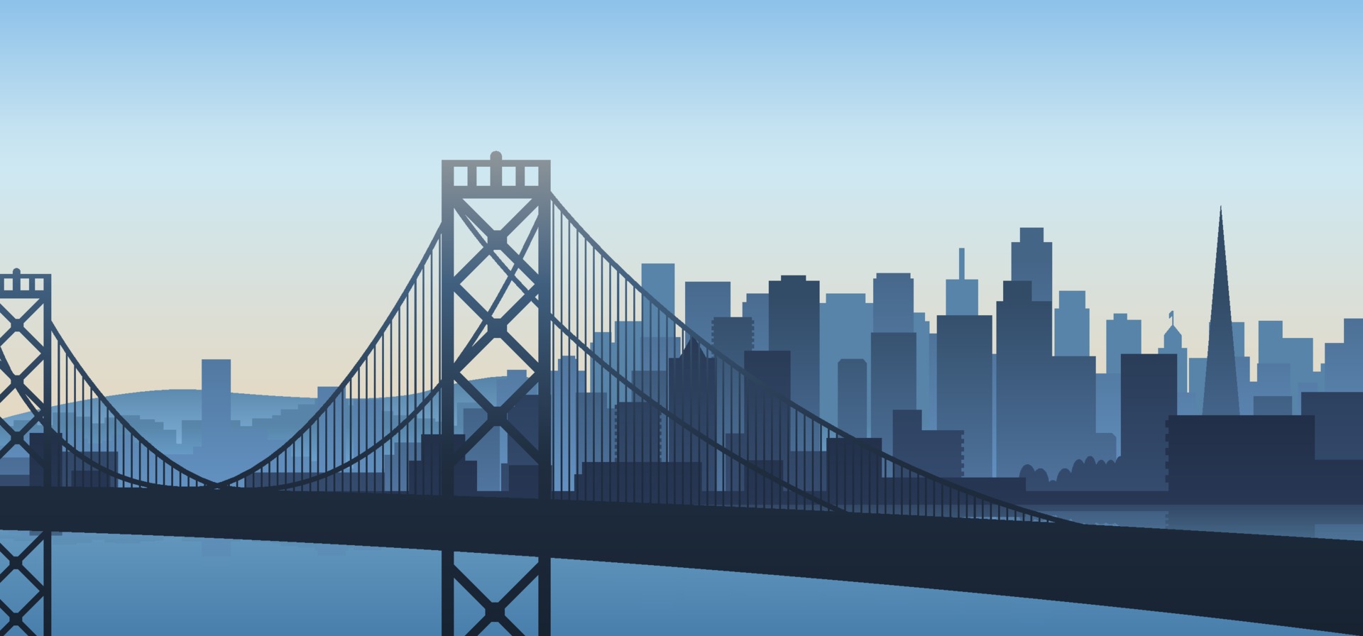 旧金山城市景观剪影插图0