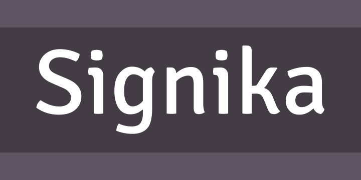 signika字体0