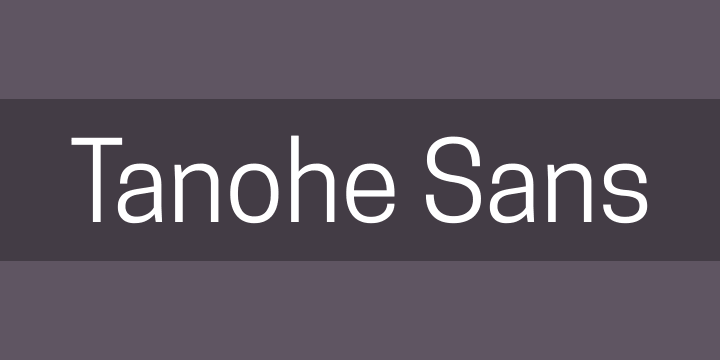 Tanohe Sans字体0