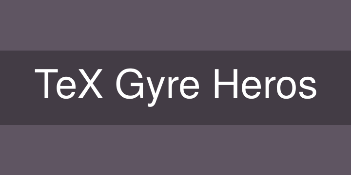 TeX Gyre Heros字体0