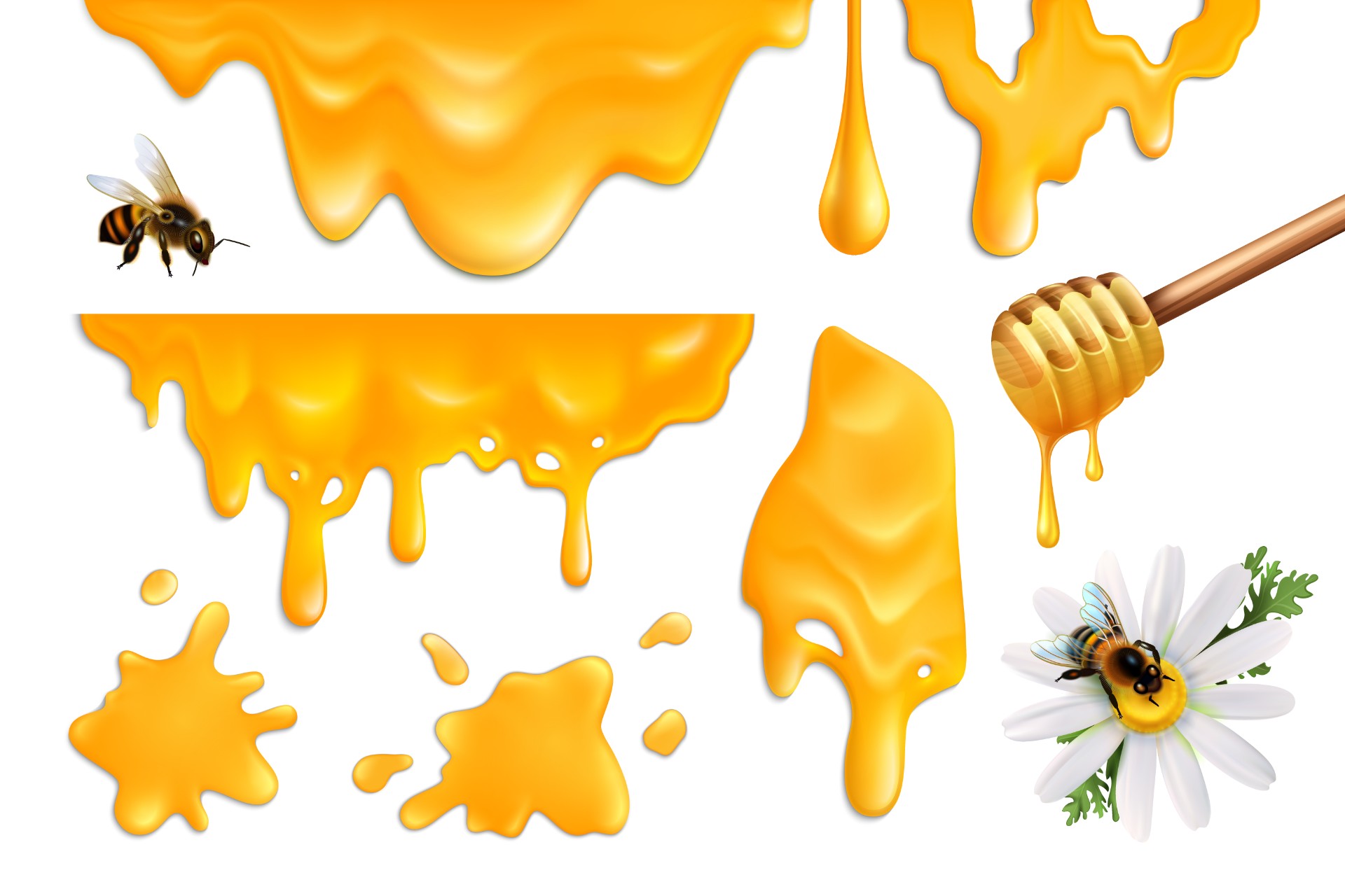 飞溅的蜂蜜背景插图0