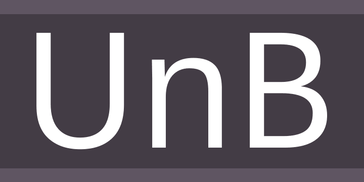 UnB字体0