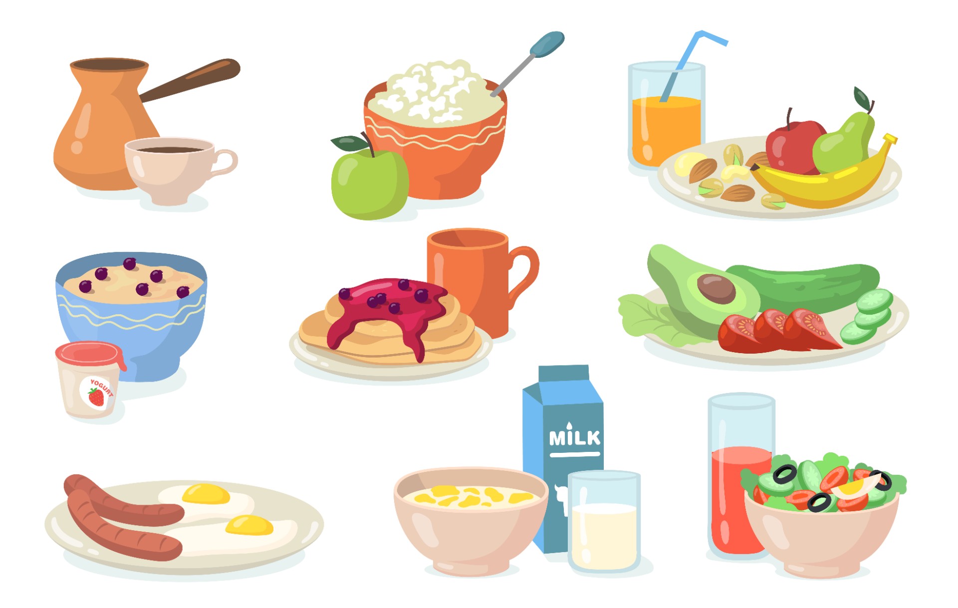 健康的早餐套餐插图0
