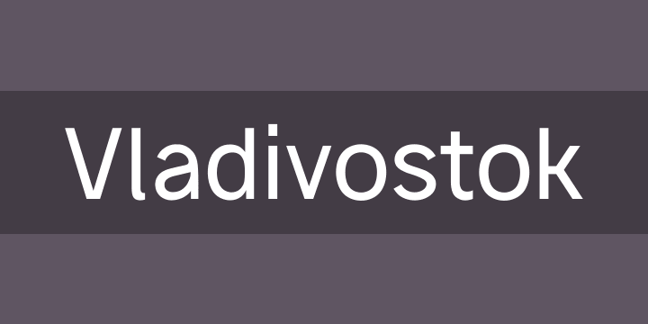 Vladivostok字体0