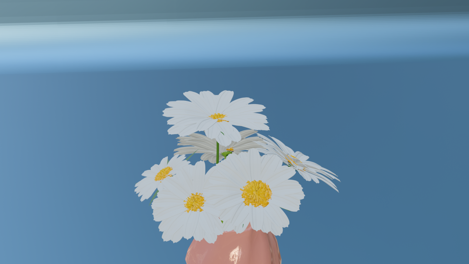 白色雏菊3d模型1