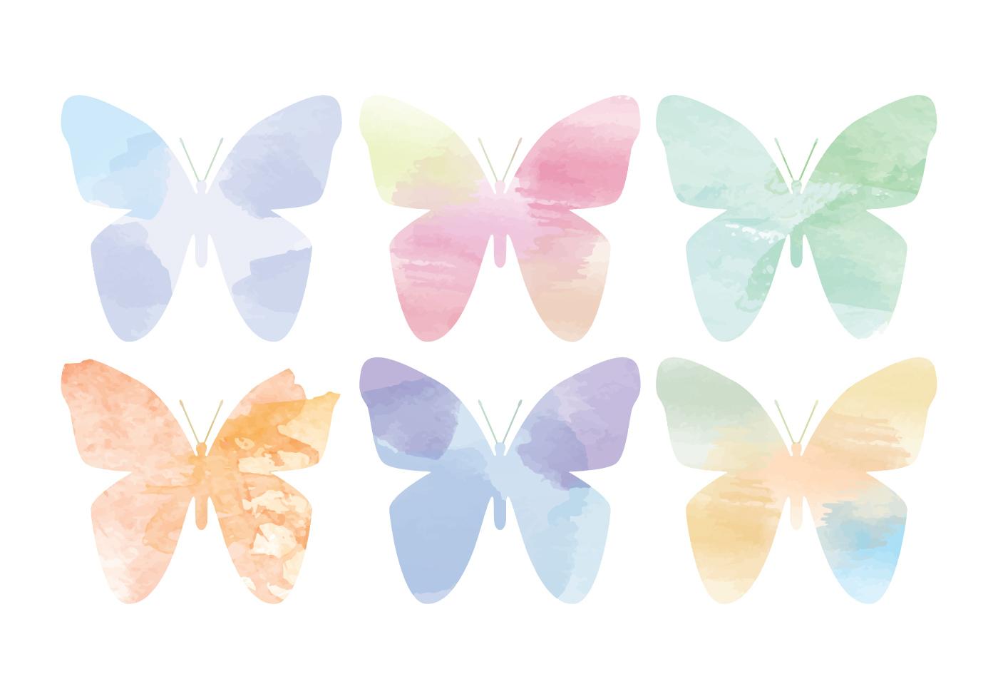 各种水彩蝴蝶插图0