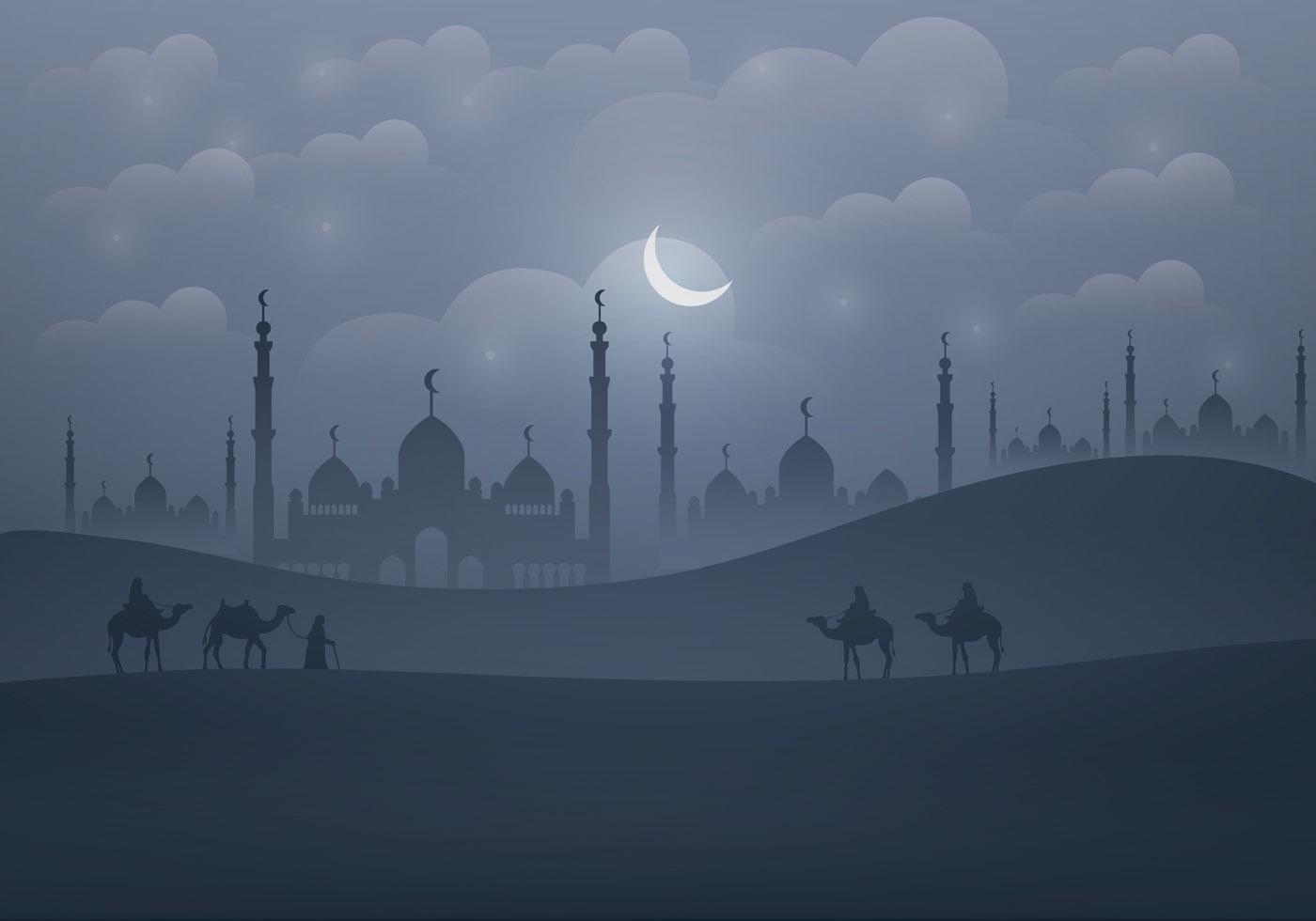 阿拉伯伊斯兰夜景插图0