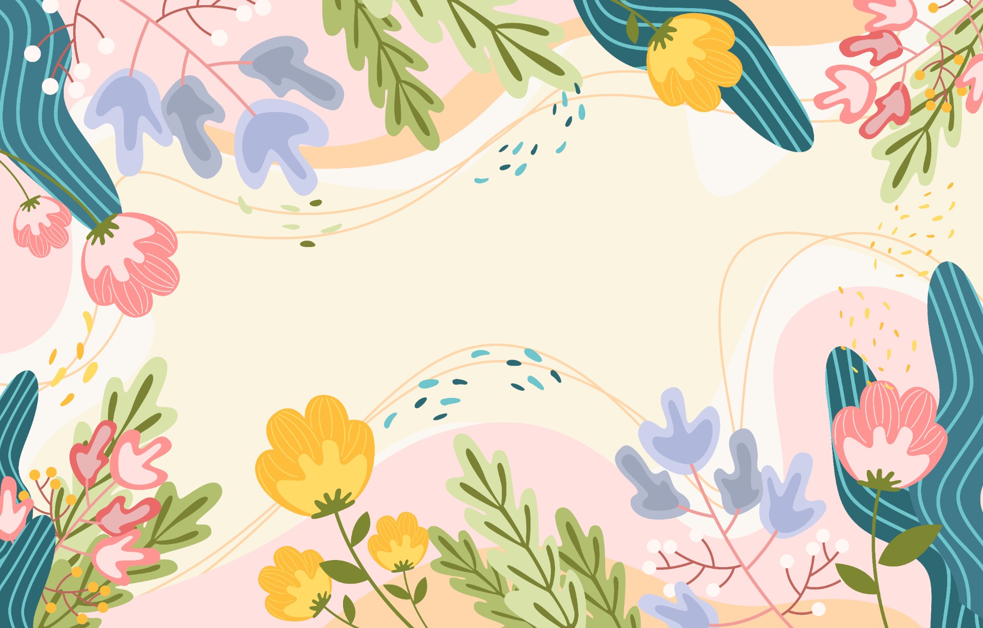自然植物背景模板插图0