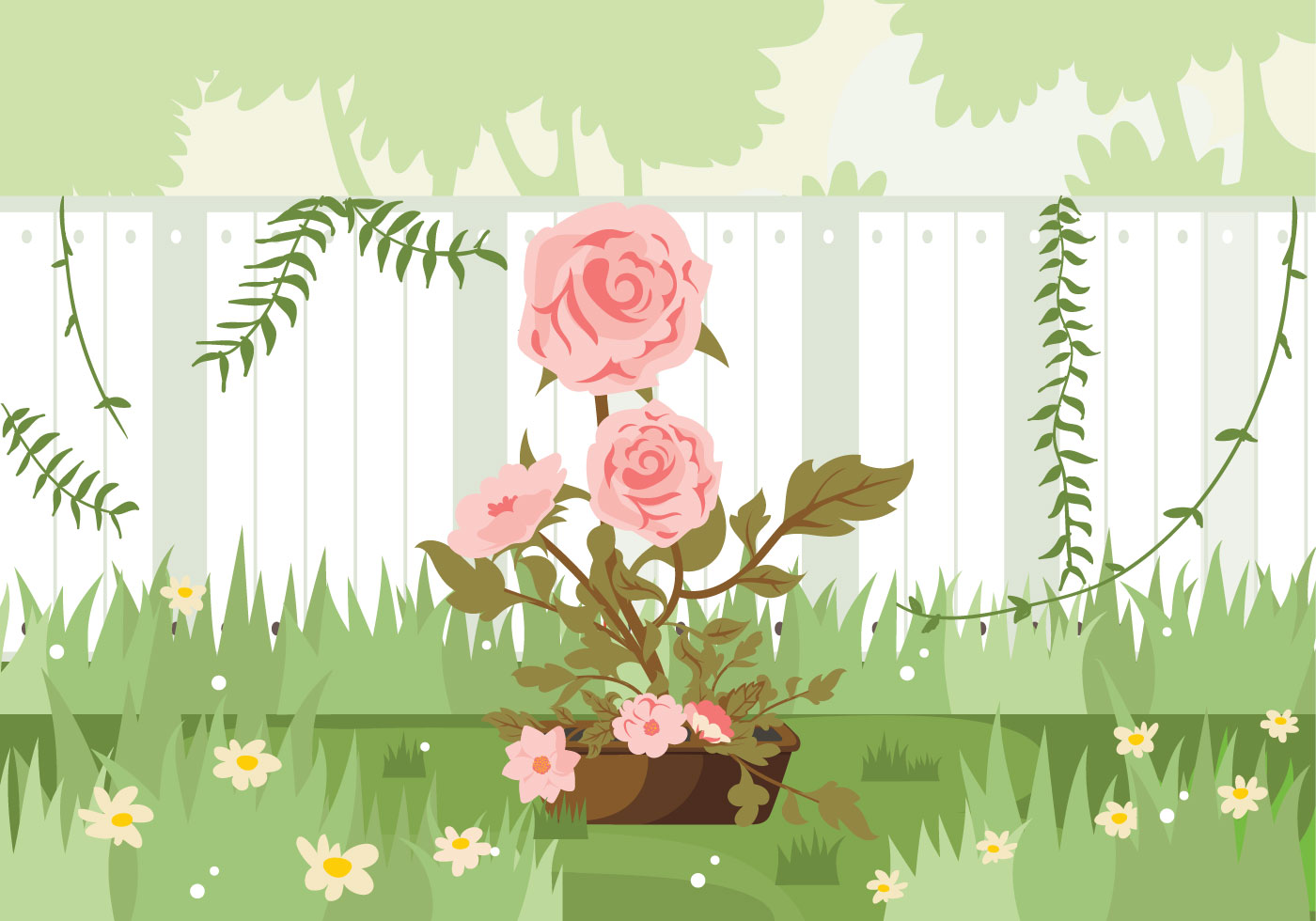 粉色茶梅花园插图0