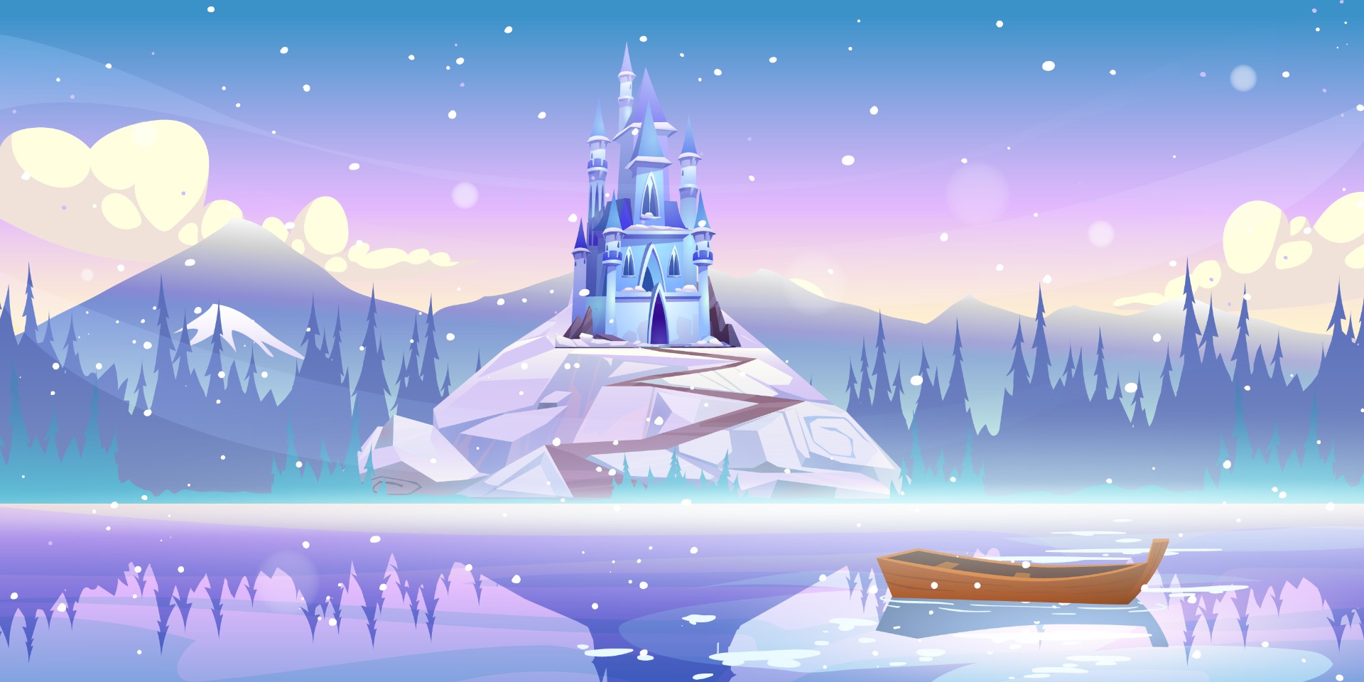 魔法城堡冬天插图0