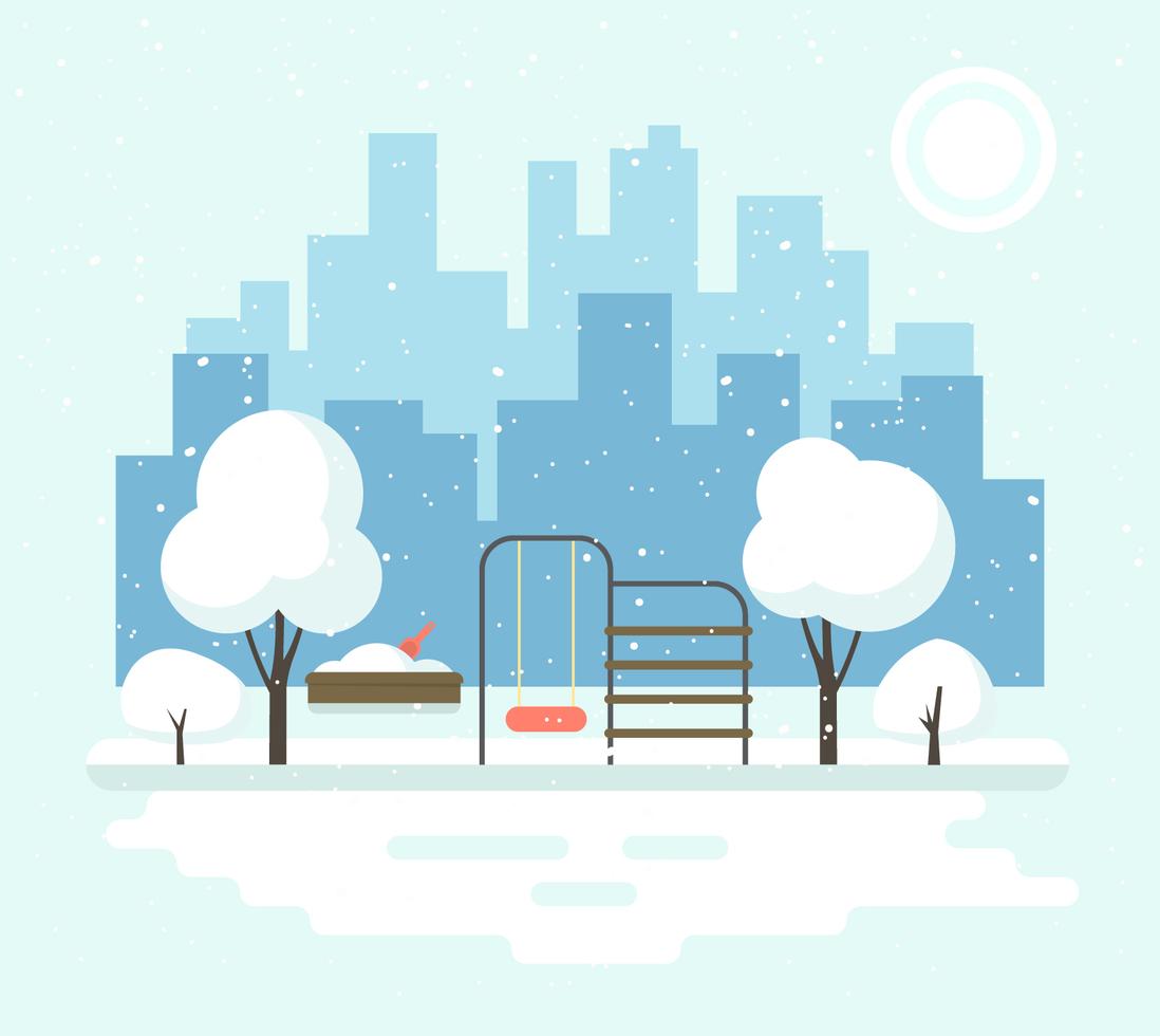 城市冬季景观插图0