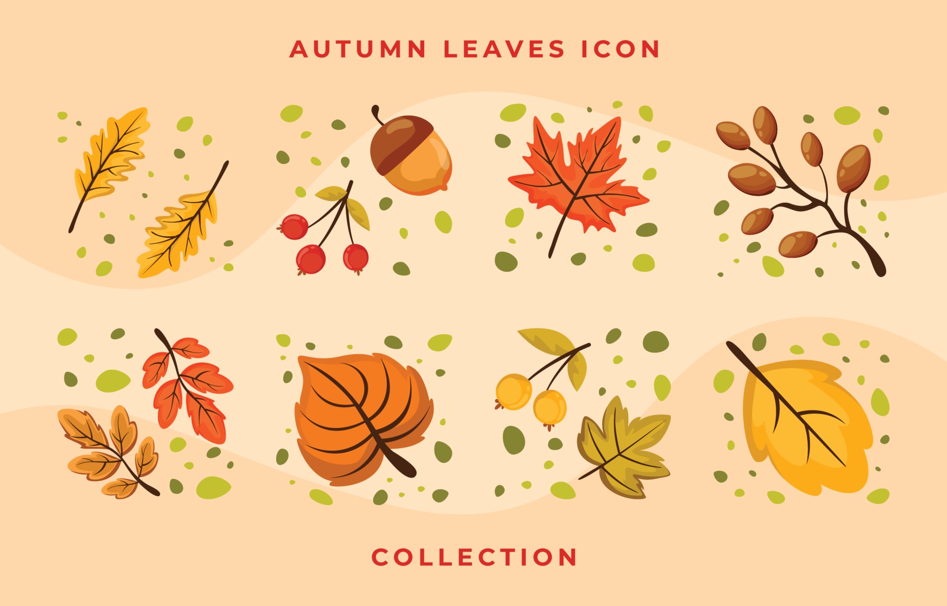 秋季叶子图标插图0